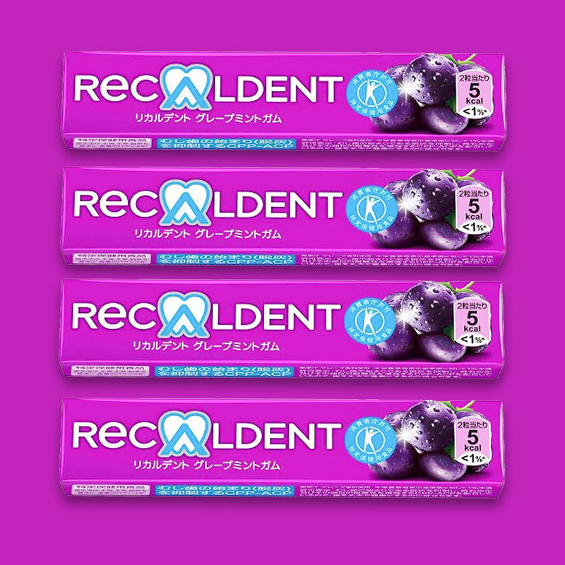 Recaldent Gum - 4 Sticks Grape